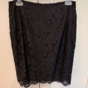 Lilly Pulitzer black lace skirt